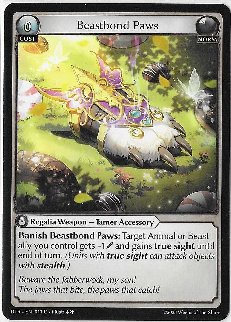 Grand Archive Distorted Reflections - DTR-EN-011 C - Beastbound Paws NM