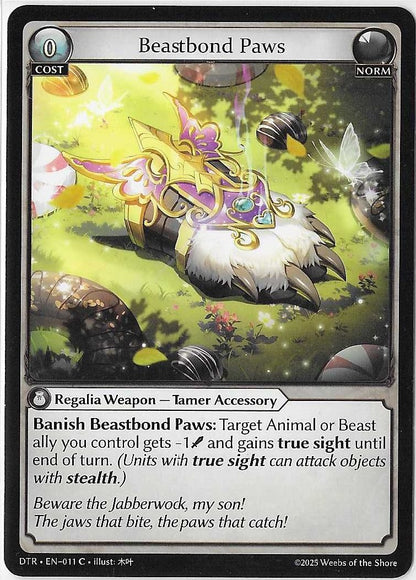 Grand Archive Distorted Reflections - DTR-EN-011 C - Beastbound Paws NM