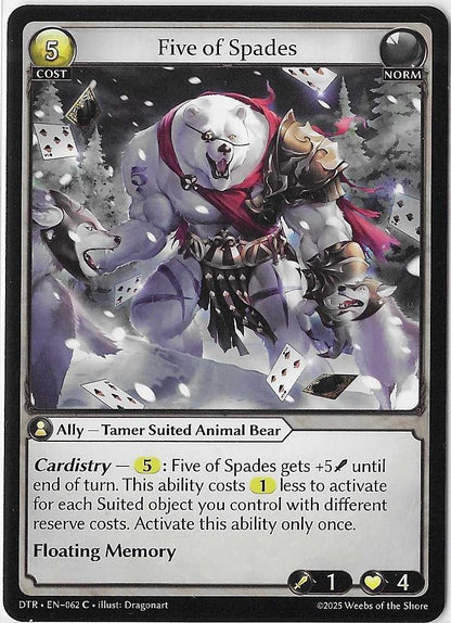 Grand Archive Distorted Reflections - DTR-EN-062 C Five of Spades NM