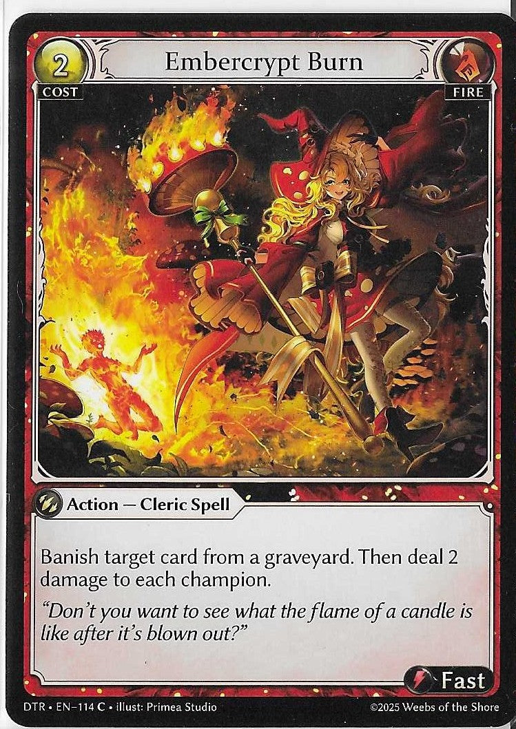 Grand Archive Distorted Reflections - DTR-EN-114 C - Embercrypt Burn NM