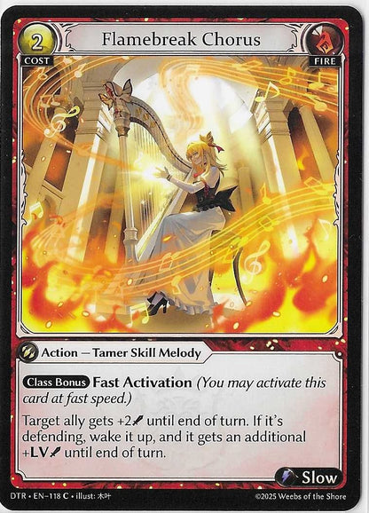 Grand Archive Distorted Reflections - DTR-EN-118 C - Flamebreak Chorus NM