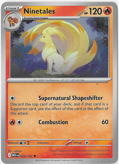 Pokémon Mega Evolution - Ninetales 020/132 NM