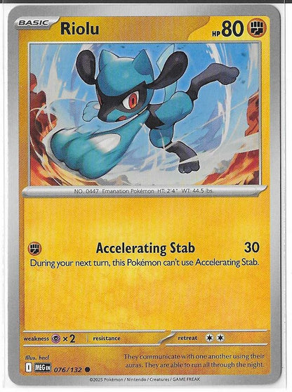 Pokémon Mega Evolution - Riolu 076/132 NM