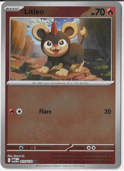 Pokémon Mega Evolution - Litleo 023/132 RevHolo NM