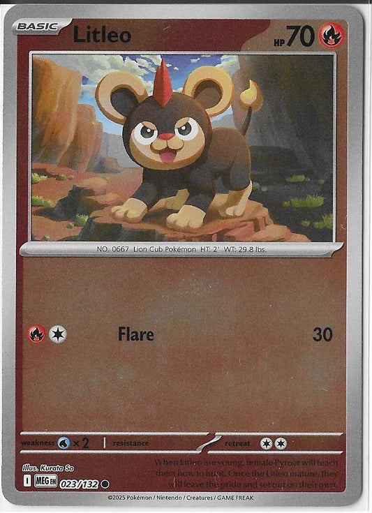 Pokémon Mega Evolution - Litleo 023/132 RevHolo NM