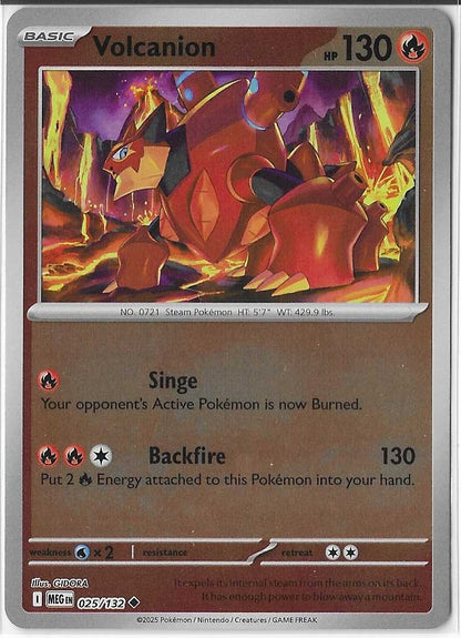 Pokémon Mega Evolution - Volcanion 025/132 RevHolo NM