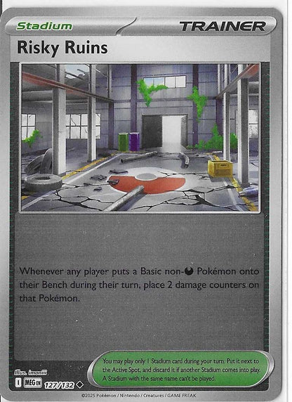 Pokémon Mega Evolution - Risky Ruins 127/132 RevHolo NM